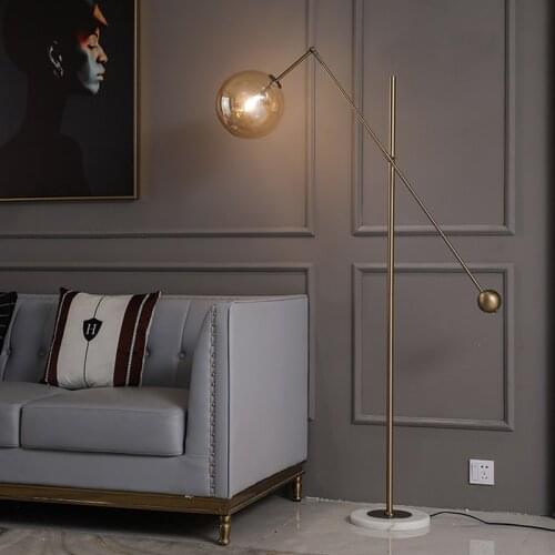 Modern Minimalist Glass Shade Led Floor Lamp Living Room Home Decor Sofa Lamp Bedroom Bedside Lamp Indoor Lighting Light Fixture