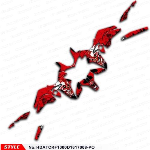 AFTERMARKET Vinyl Wraps Stickers Graphics for Africa Twin CRF1000D CRF1000L 2016 2017, Style No. HDATCRF1000D1617008-PO