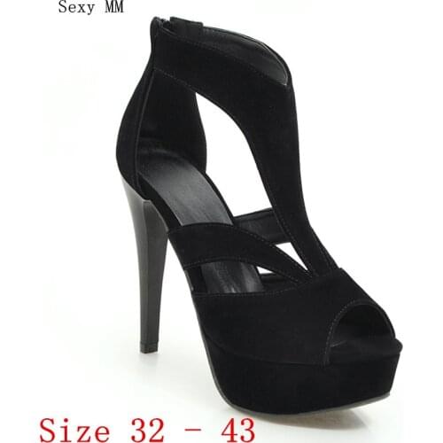 Women High Heel Sandals Shoes Woman High Heels Platform Gladiator Sandals Pumps Small Plus Size 32 33 - 40 41 42 43
