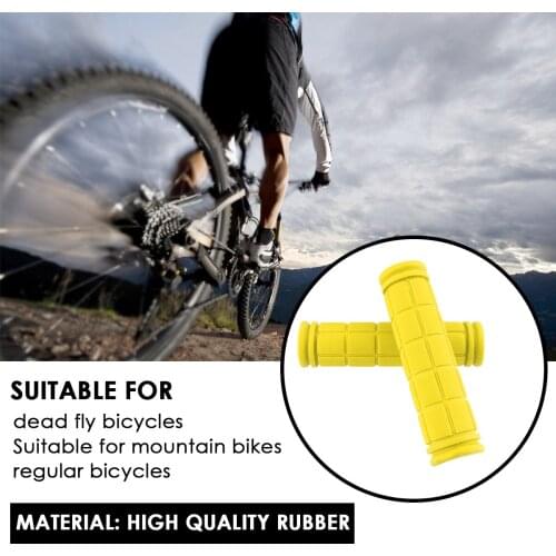 1 Pair MTB Road Bicycle Handlebar Grips Non-slip Rubber Bicycle Handlebar Mountain Bike Handlebars End Grips