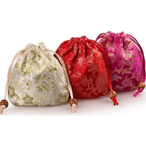 1pc 10x10cm bracelet gift Silk Sachet jewelry bag accessories bag beads bag