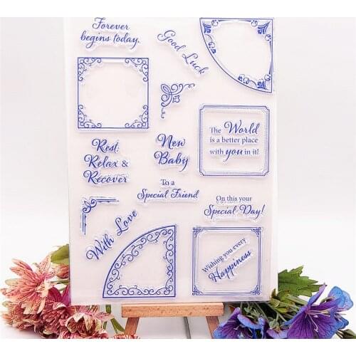 14.5x21cm good luck transparent seal clear stamps silicone seal TPR roller stamps DIY scrapbook album / card production