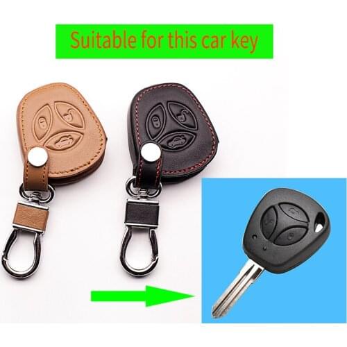 2017 Popular Genuine Leather Case Cover Key For Sport Sedan Lada Priora Kalina Granta Vesta X-Ray X-ray 3 buttons protect shell