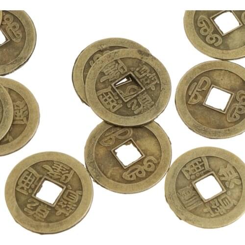 50pcs Feng Shui Coins 1'' Chinese I Ching Coins for Health Good Luck Charm