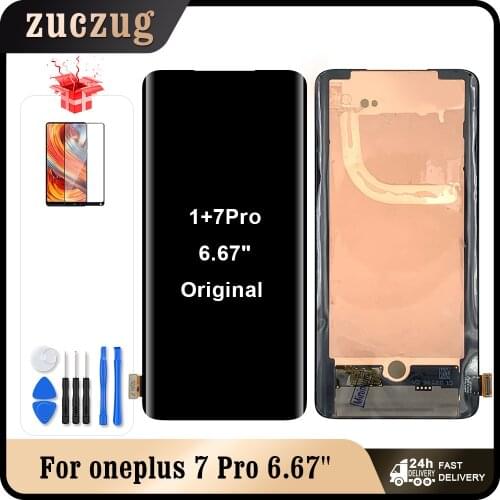 6.67" Original Supor Amoled For One Plus 7 Pro LCD Display Touch Screen Digitizer For OnePlus 7T Pro