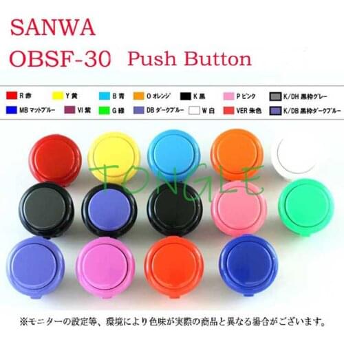 8 PCS Original Sanwa button 30mm & 24mm push button switch OBSF-30 Durable Arcade Button