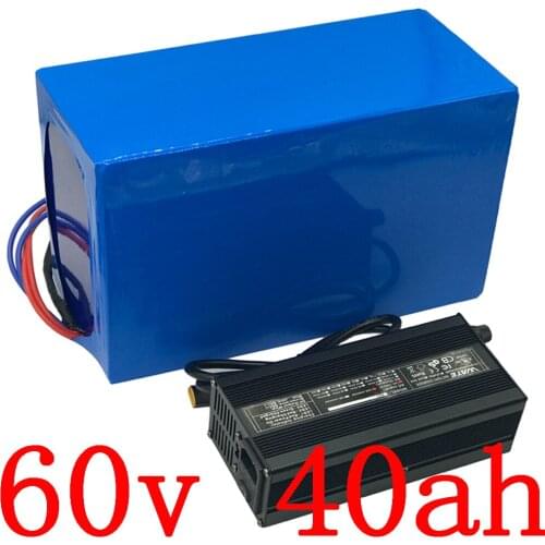 Free customs tax 60V 2000W 3000W ebike battery 60V 40AH lithium scooter battery 60V 40AH electric bicycle battery with charger