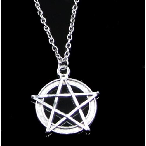 Fashion 28mm Star Pentagram Pendant Necklace Link Chain For Female Choker Necklace Creative Jewelry party Gift