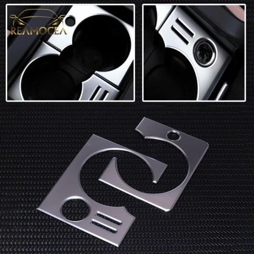Reamocea Car Interior Console Water Cup Holder Frame Trim Fit For Land Rover Discovery Sport 2015-2018 2019 Decoration Sticker