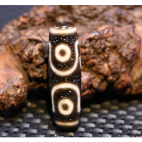 Energy Tibetan Old Agate Oily Patina FULL Dragon Vein 7 Eye dZi Bead Pendant 4A+ LKbrother Talisman UPS1215S