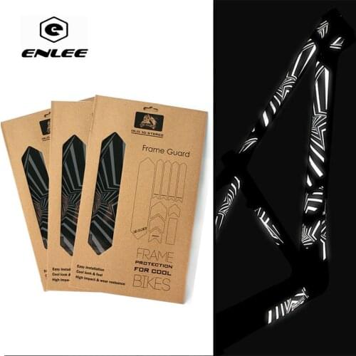 ENLEE Bike Stickers Wear-Resistant 3D Reflective Sticker Repeat Paste Bicycle Frame Stickers Decals Cycling Accessories