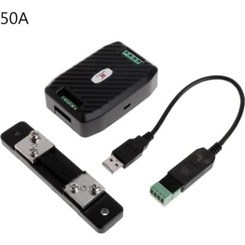 PZEM-017 DC Communication Box RS485 interface Modbus 0-300V 300A Shunt USB Cable