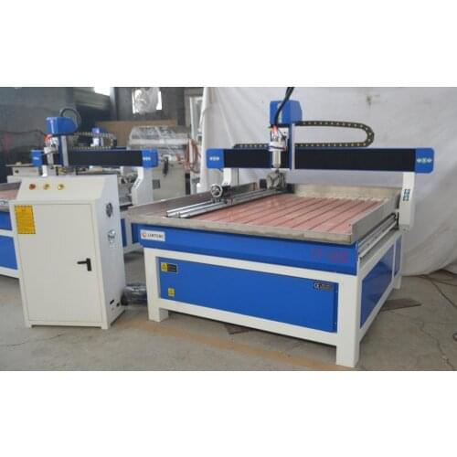 Jinan cnc router 6090 wood cutting machine with water tank for cutting aluminum