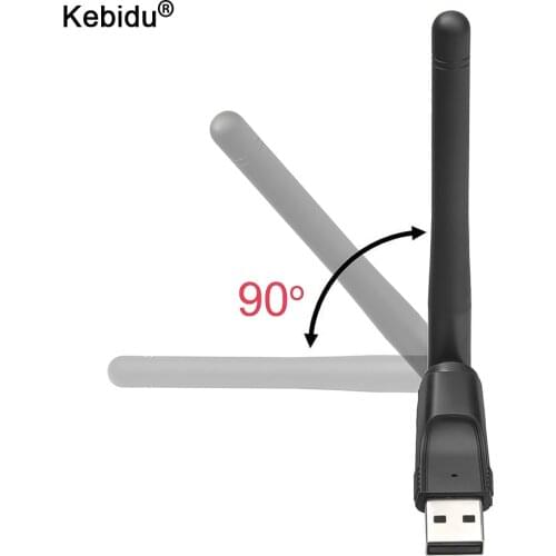 Kebidu 150M USB 2.0 WiFi Wireless Network Card 802.11 b/g/n LAN Adapter with rotatable Antenna chipset