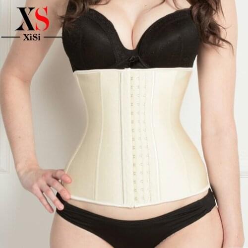 Triple hook and eye Latex Waist Cincher Waist Trainer Corsets,Underwear Latex Waist Trainer Cincher,Sexy Women Shapewear