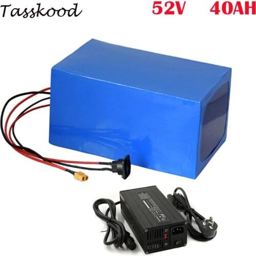 Bicycle electric 52V 40AH Lithium ion Battery 48 volt 18650 Rechargeable ebike Battery 48v 1000w 1500W bafang Scooter Motorcycle
