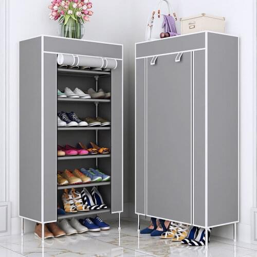 Multilayer Shoe Rack Organizer Non-woven Fabric Shoe Shelves Space Saving Stand Holder Dust-proof Shoe Cabinets Home Furniture