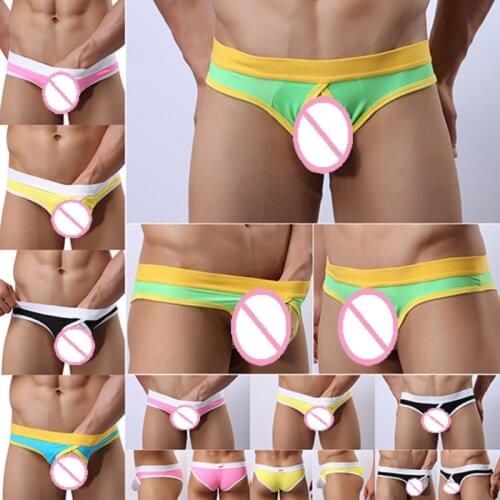 Men Sexy Breathing Underwear Thong Briefs Bulge Pouch G-String Shorts Underpants Casual and comfortable mens sexy Underwear