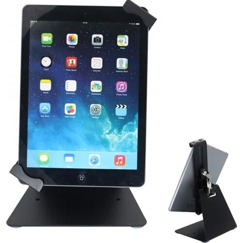 Desktop Anti-Theft Security Kiosk POS Tablet Stand 360° Rotation Holder Enclosure with Lock & Keys for iPad Air Mini 7-10