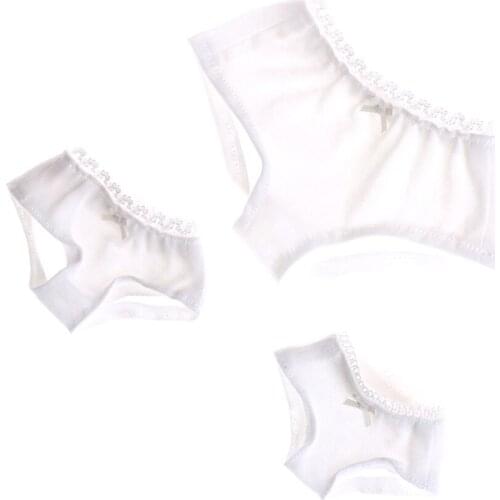 1Pcs Pure White Underwear Briefs for BJD SD Dollfie Dolls Clothes For 1/3 1/4 1/6 Solid Doll S/M/L Size