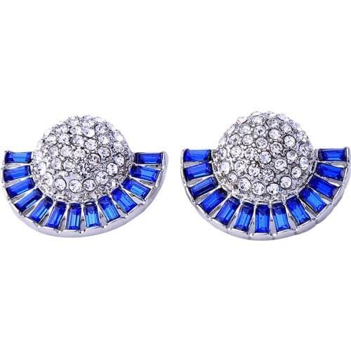 New Arrival Bohemia Blue Crystal Earring For Women Fashion Cute Stud Earring Handmade Wedding Gift Charming Gift Earring Jewelry