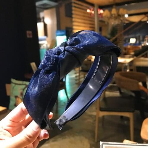 Retro Bow Headband Korean Version of The New Knotted Toothed Non-slip Lace Mesh Headband Press Hairpin