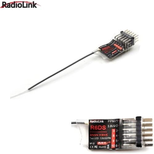 Radiolink 2.4G 6CH RadioLink R6DS DSSS Receiver for AT9 AT9S AT10 Transmitter RC 2.4G receiver for RC MODEL AIRPLANE