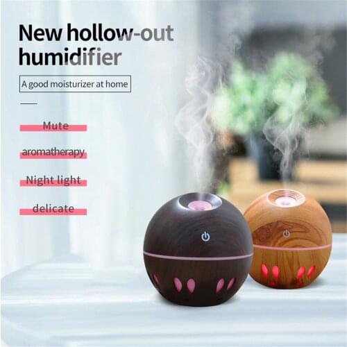 ELOOLE Aroma Essential Oil Diffuser Wood Grain Humidifier USB Fogger Mist Maker Household Bedroom Small Mini Air Purification