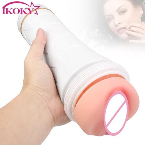 Vagina Real Pussy Sex Machine Penis Pump Sexy Flashlight Shape Sex Toys For Men Big Male Masturbation Cup Erotic
