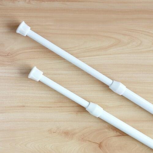 Curtains Pole Telescopic Curtain Rod Adjustable Spring Loaded Bathroom Shower Curtain Rod Tension Bath Bathroom DIY Home Supply