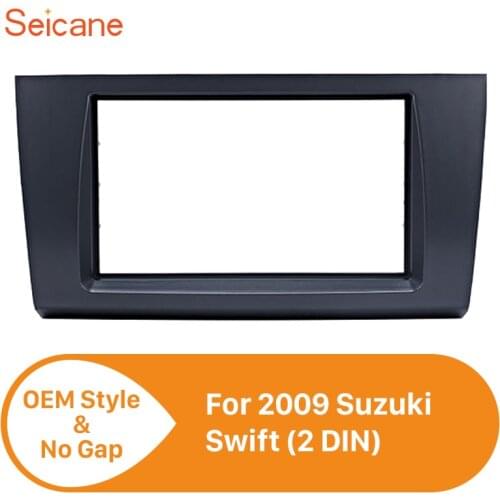 Seicane OEM 173*98/178*100/178*102mm 2 Din Car Stereo Panel Fascia Trim Bezel Kit for Suzuki Swift No Gap Black