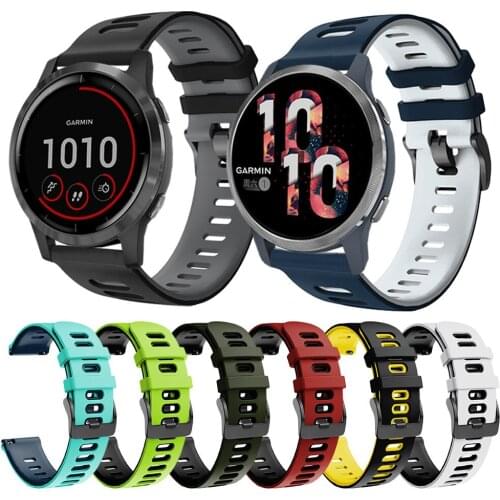 Silicone Bracelet For Garmin Venu 2 Strap Vivoactive 3 4/ Venu Sq/Forerunner 245Watch Accessories Replaceable Belt Watchband