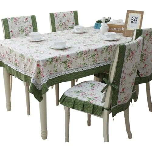 Tablecloth Table Cloth yi tao bu yi fang Wallpapers Set Pastoral Style Cotton Tablecloth yi zi zhao