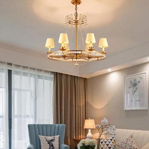 Antique Annular home lights & lighting chandelier with fabric shade art studio Restaurant retro vintage Industrial lighting LUZ