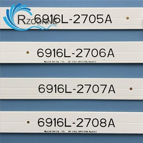 LED Backlight strip 8 Lamp For LG 49"TV 49LJ58300W 49UH620V 49LW340C 49LW340H LC490DGE FJ 6916L-2705A 2706A 2707A 2708A