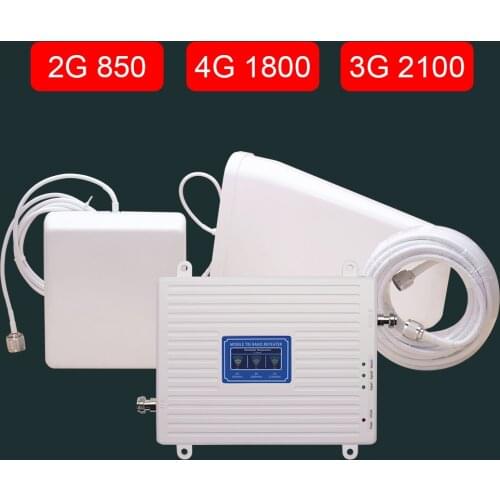 Israel Signal Booster Cellular ammplifier gsm 2g 3g 4g Mobile Signal Repeater CDMA LTE WCDMA 850 1800 2100 Cellphones 4g Antenna