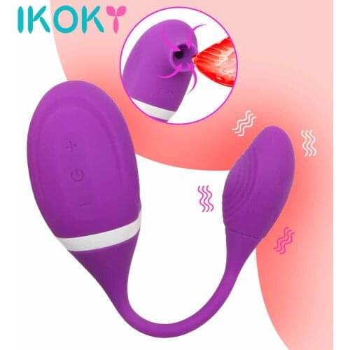IKOKY G-spot Vibrator Tongue Sucking Vibrator Vibrator Egg Clitoris Stimulator Oral Sex Sex Toys for Women Vagina Massager