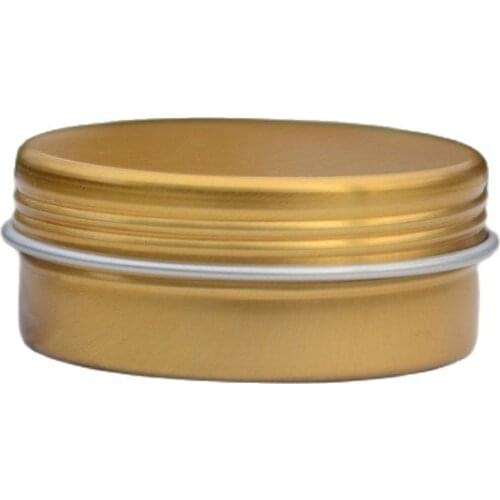 20g gold aluminum jar pot tin container lip balm face gel moisturizer powder case eye shadow skin care cosmetic packing