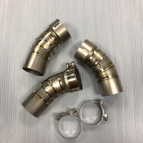 1pcs OD 60mm Slip On Motorcycle Exhaust For BMW R nineT Modified Titanium Alloy Connection Middle Link Pipe Motorbike Muffler