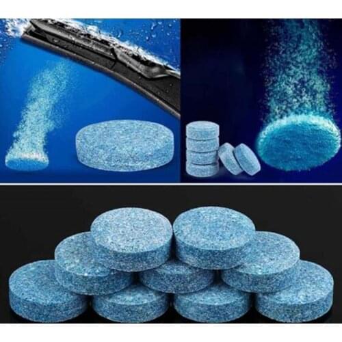 10Pcs Condensed Effervescent Tablet Wiper Car Windshield Glass Washer Solid Wiper Concentrated Super Conventional Cleaner Tablet
