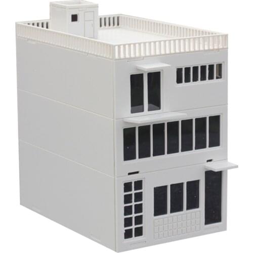 2pcs/lot 1: 150/144/100/72/87/64/50 Ho N Scale Simulation Building Cottage Assembly Model Decoration Shop City