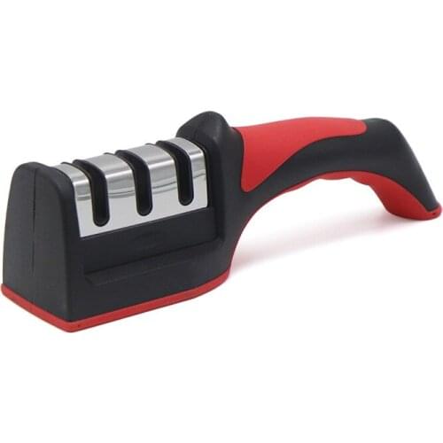3-Stage Knife Sharpener Manual Kitchen Knife Sharpening Tool Knives Household Portable Sharpener