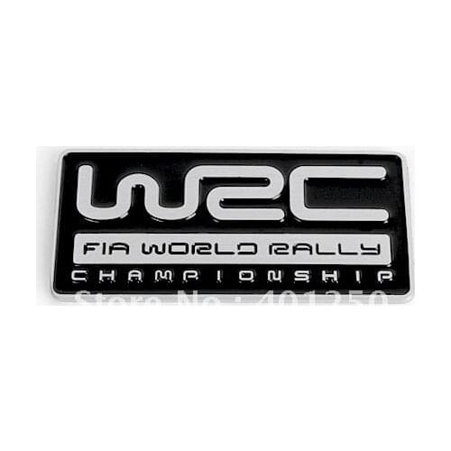 1 Pcs 3D Aluminium Alloy Car Emblem For WRC FIA World Rally Championship Adhesive Car Logo Ba Car Styling