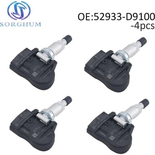 4pcs 52933-D9100 Tire Pressure Sensor TPMS 433Mhz Fits For HYUNDAI IONIQ For KIA NIRO 2017-2019