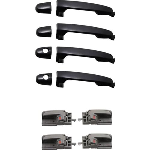 8PCS BLACK OUTSIDE EXTERIOR BROWN INTERIOR DOOR HANDLE For TOYOTA Corolla 2003 2004 2005 2006 2007 2008 2009 2010-2013