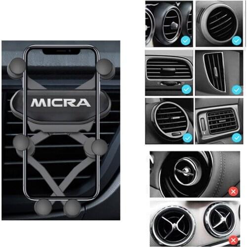 Car Phone Holder Mount Gravity Air Vent Cell Phone Stand for Nissan Micra