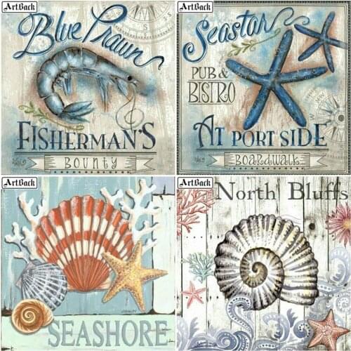 AZQSD Diamond Painting Shell Mosaic Handmade Craft Diamond Art Landscape Full Square Drill Picture Of Rhinestones Home Decor