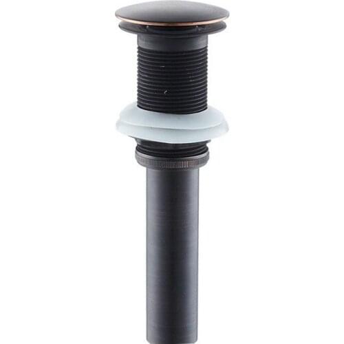 Black Oil Rubbed Brass Large Round Cap Pop Up Bathroom Sink Basin Waste / Drain Without Overflow Bathroom Accessory msd022