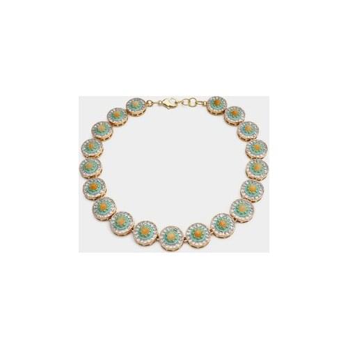 European and American vintage natural stone diamond necklace