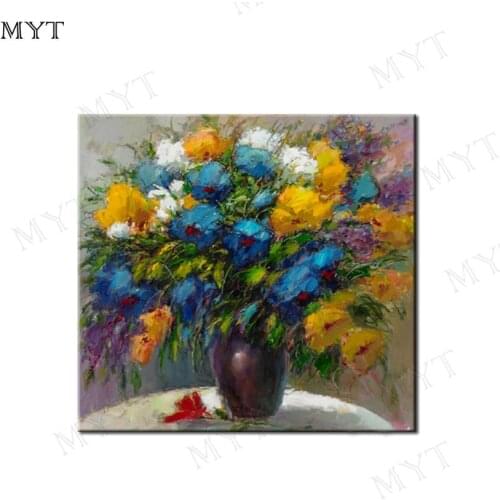 MYT Flower Oil Painting 1 Pcs Painting On Canvas High Quality Country Modern Wall Picture For Living Room Abstract Home Decor